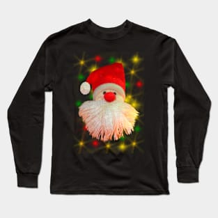 Santa's face with lights Long Sleeve T-Shirt